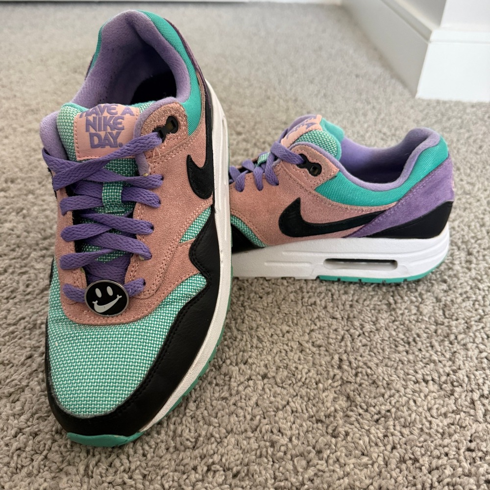 Nike Air Max‎ 1 Have A Nike Day Space Purple Bleached Coral Women's Size 6.5